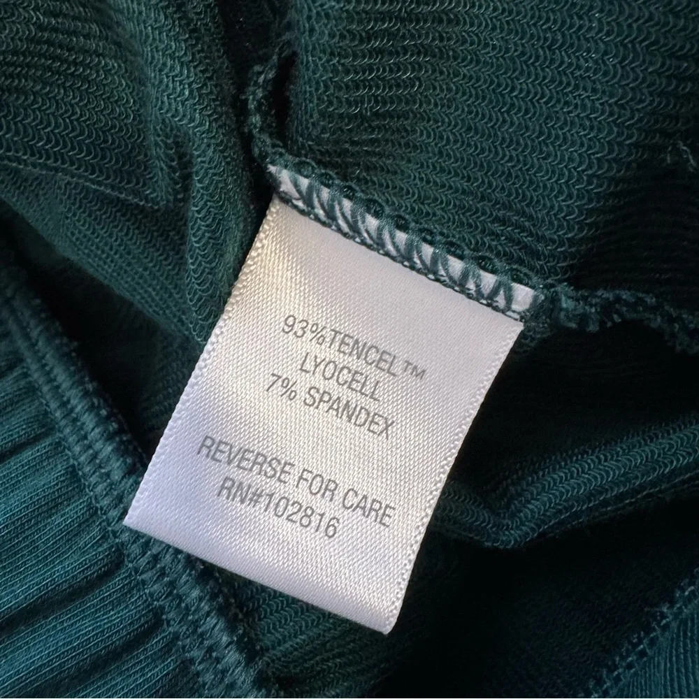 Garnet Hill Wide Leg Crop Pants‎ Women’s Medium Green Minimalist Casual Holiday - Picture 6 of 9